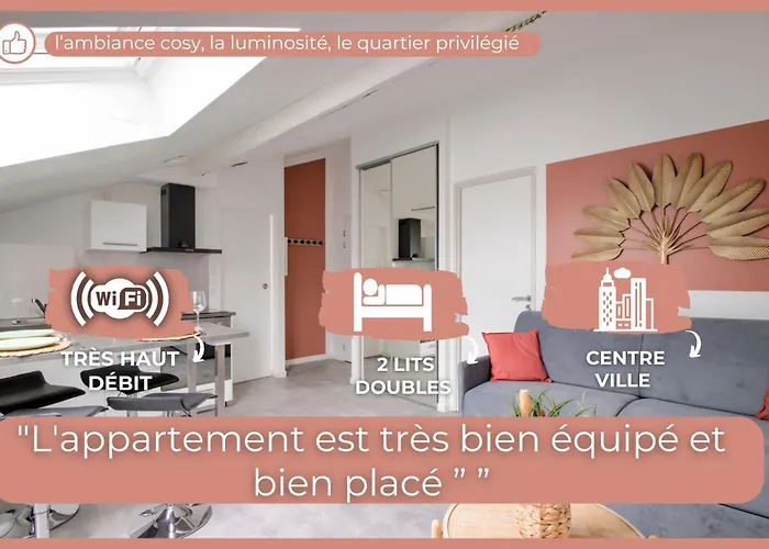 Apartmán L'esteque - 4 Pers- Hyper Centre-wifi Bourg-en-Bresse